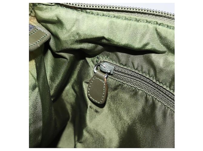 Borsa a Spalla in Tela Trotter Christian Dior Verde Argento Auth SW1847 - vista 19