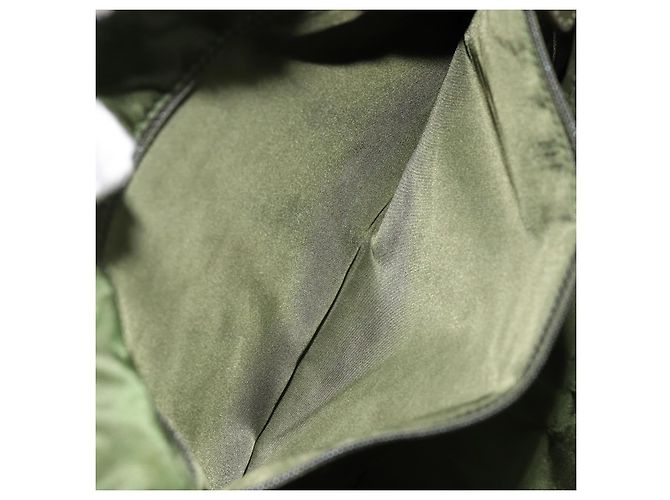 Borsa a Spalla in Tela Trotter Christian Dior Verde Argento Auth SW1847 - vista 20