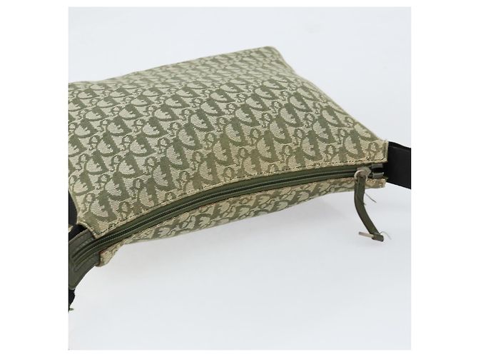 Borsa a Spalla in Tela Trotter Christian Dior Verde Argento Auth SW1847 - vista 6