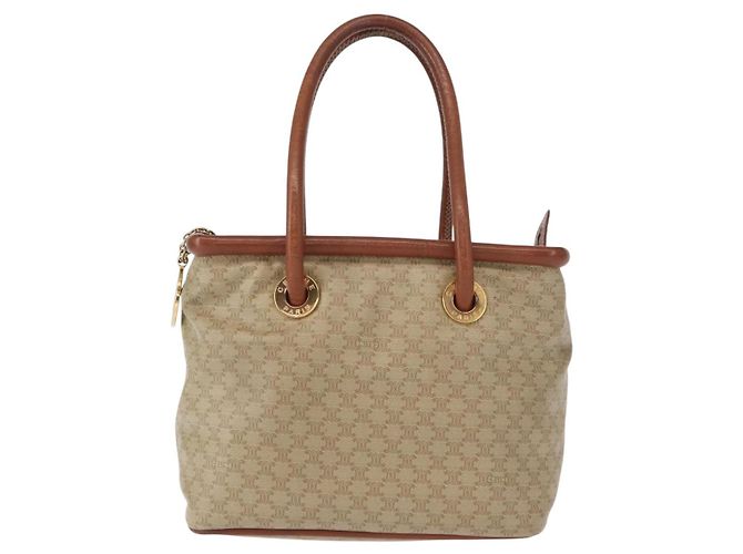 Céline Borsa a mano circolare in tela Macadam CELINE PVC beige oro Auth 153361 D'oro - Ansicht 13