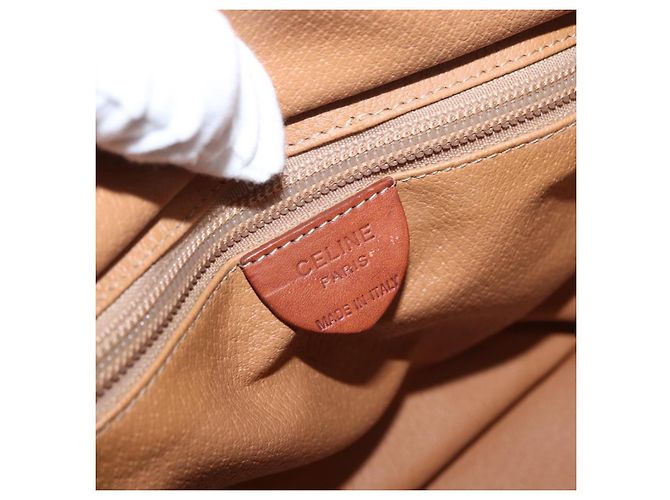 Céline Borsa a mano circolare in tela Macadam CELINE PVC beige oro Auth 153361 D'oro - Ansicht 18
