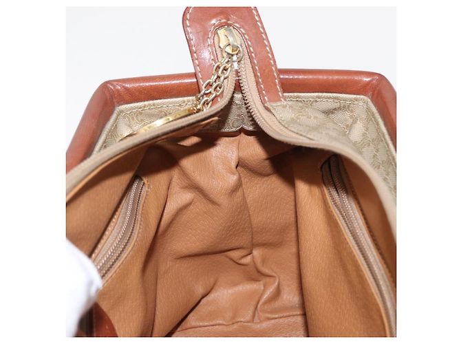 Céline Borsa a mano circolare in tela Macadam CELINE PVC beige oro Auth 153361 D'oro - Ansicht 19