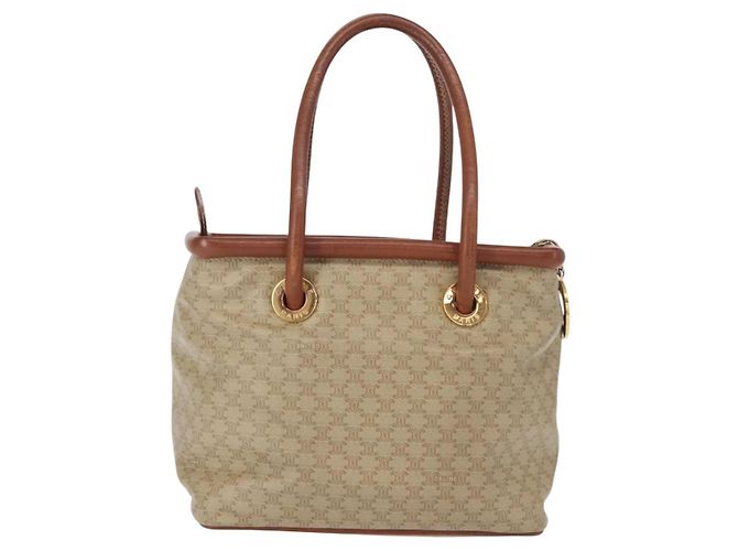 Céline Borsa a mano circolare in tela Macadam CELINE PVC beige oro Auth 153361 D'oro - Ansicht 2