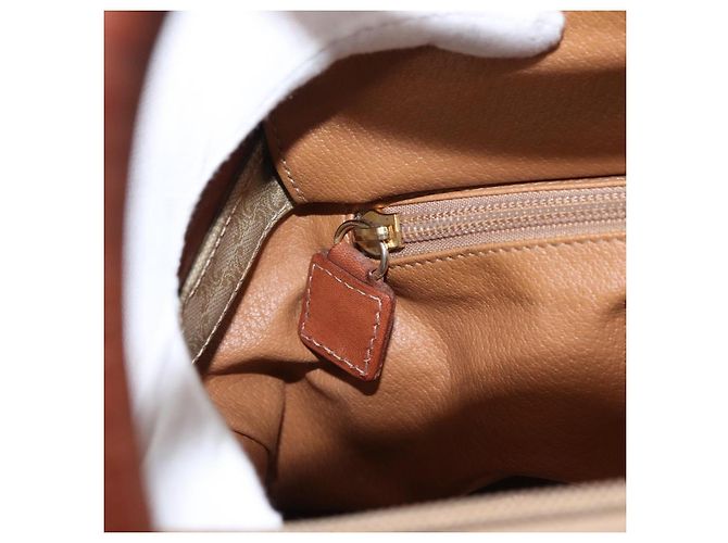 Céline Borsa a mano circolare in tela Macadam CELINE PVC beige oro Auth 153361 D'oro - Ansicht 21