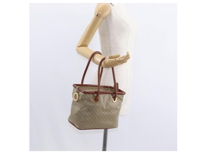 Céline Borsa a mano circolare in tela Macadam CELINE PVC beige oro Auth 153361 D'oro - Ansicht 23