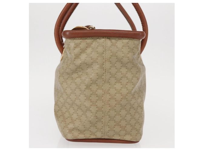 Céline Borsa a mano circolare in tela Macadam CELINE PVC beige oro Auth 153361 D'oro - Ansicht 4