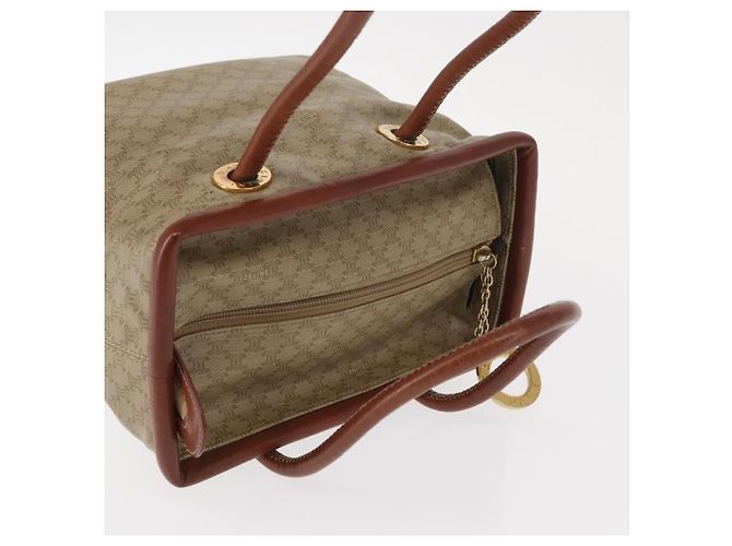 Céline Borsa a mano circolare in tela Macadam CELINE PVC beige oro Auth 153361 D'oro - Ansicht 6