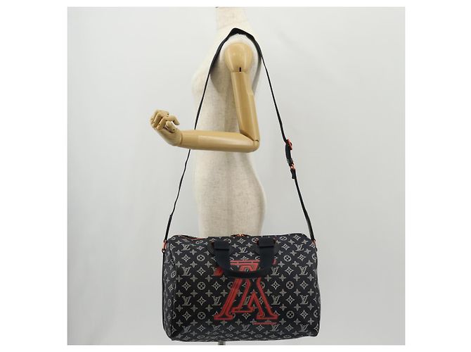LOUIS VUITTON Borsa Speedy Bandoulière 40 Ink Upside Down M43697 Auth LV 150913SM Blu navy - vista 27