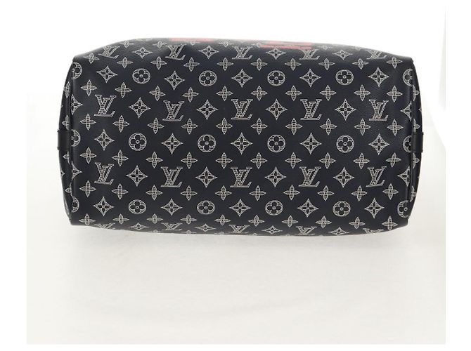 LOUIS VUITTON Borsa Speedy Bandoulière 40 Ink Upside Down M43697 Auth LV 150913SM Blu navy - vista 5