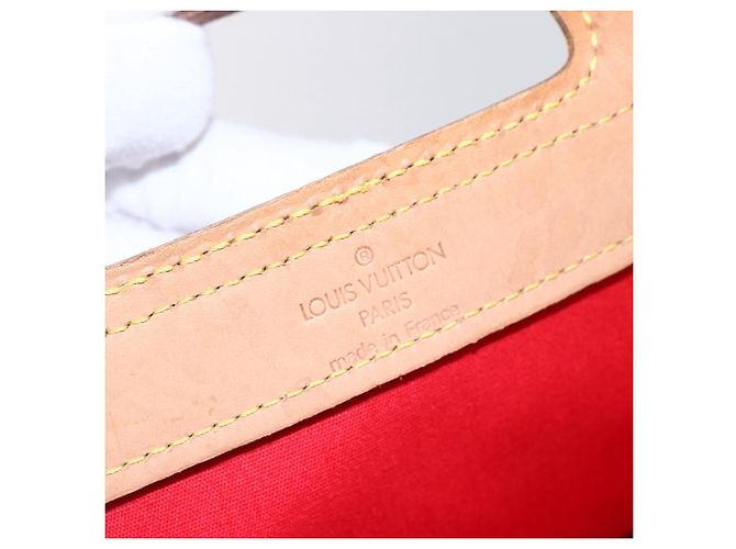 LOUIS VUITTON Borsa Tote Stanton Monogram Vernis Rossa M91078 LV Auth 153523 Rosso - vista 10