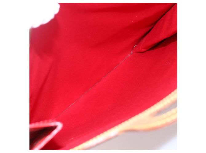 LOUIS VUITTON Borsa Tote Stanton Monogram Vernis Rossa M91078 LV Auth 153523 Rosso - vista 11