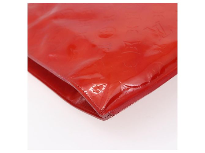 LOUIS VUITTON Borsa Tote Stanton Monogram Vernis Rossa M91078 LV Auth 153523 Rosso - vista 16