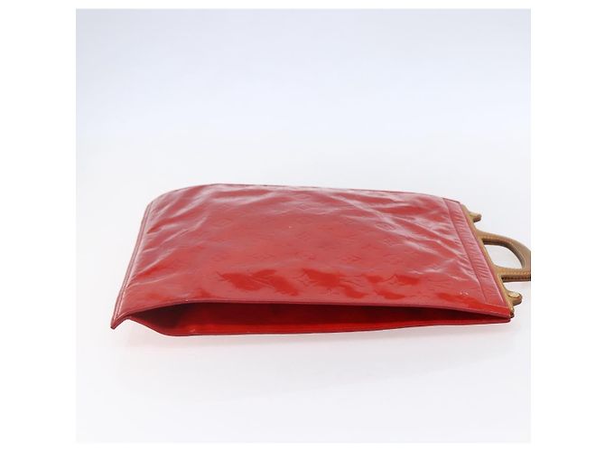 LOUIS VUITTON Borsa Tote Stanton Monogram Vernis Rossa M91078 LV Auth 153523 Rosso - vista 4