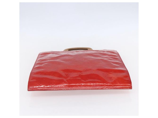 LOUIS VUITTON Borsa Tote Stanton Monogram Vernis Rossa M91078 LV Auth 153523 Rosso - vista 5