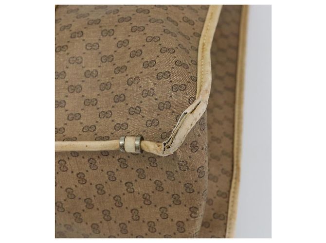 GUCCI Micro GG Supreme Tote Bag aus PVC Beige Gold Auth am9689 Golden - Ansicht 10