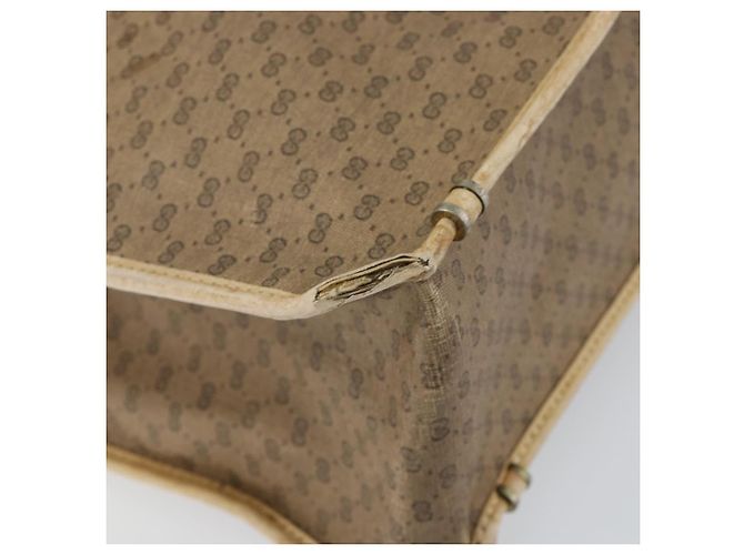 GUCCI Micro GG Supreme Tote Bag aus PVC Beige Gold Auth am9689 Golden - Ansicht 13