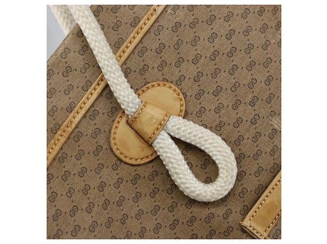 GUCCI Micro GG Supreme Tote Bag aus PVC Beige Gold Auth am9689 Golden - Ansicht 15