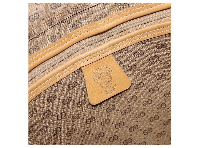 GUCCI Micro GG Supreme Tote Bag aus PVC Beige Gold Auth am9689 Golden - Ansicht 16