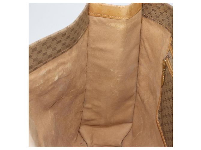 GUCCI Micro GG Supreme Tote Bag aus PVC Beige Gold Auth am9689 Golden - Ansicht 19