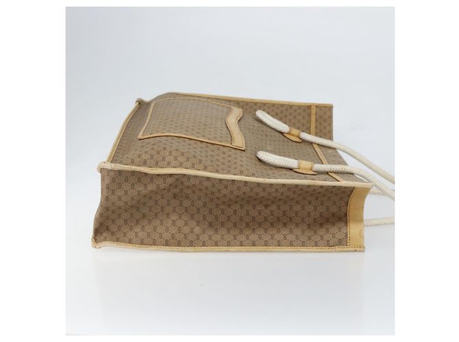 GUCCI Micro GG Supreme Tote Bag aus PVC Beige Gold Auth am9689 Golden - Ansicht 4