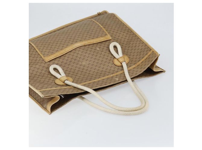 GUCCI Micro GG Supreme Tote Bag aus PVC Beige Gold Auth am9689 Golden - Ansicht 6