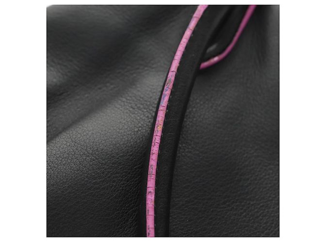 LOEWE Borsa a Mano Flamenco Pelle Nera Argento Auth mr1535 Nero - vista 10