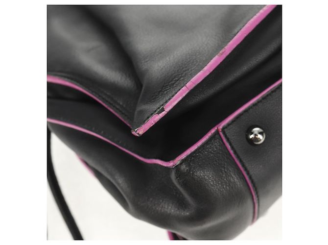 LOEWE Borsa a Mano Flamenco Pelle Nera Argento Auth mr1535 Nero - vista 15