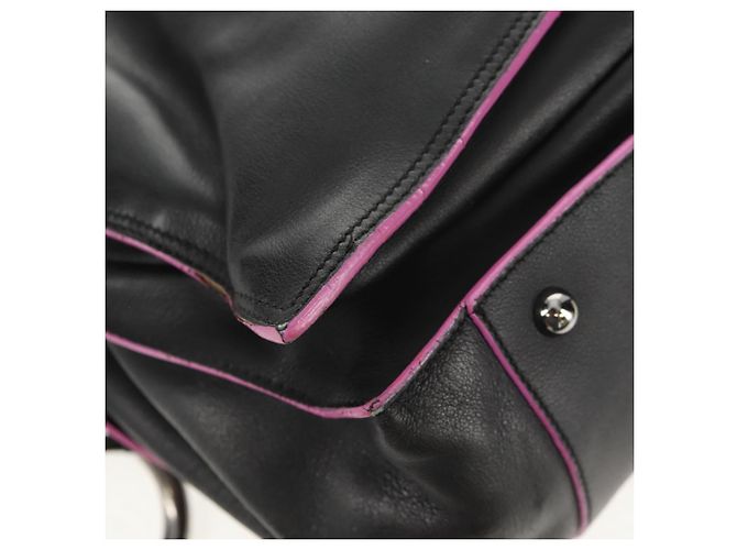LOEWE Borsa a Mano Flamenco Pelle Nera Argento Auth mr1535 Nero - vista 17