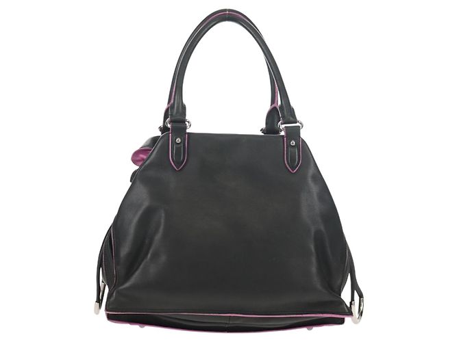 LOEWE Borsa a Mano Flamenco Pelle Nera Argento Auth mr1535 Nero - vista 2