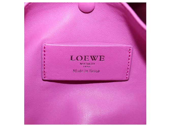 LOEWE Borsa a Mano Flamenco Pelle Nera Argento Auth mr1535 Nero - vista 20