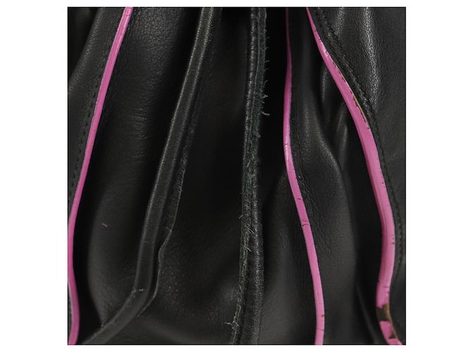 LOEWE Borsa a Mano Flamenco Pelle Nera Argento Auth mr1535 Nero - vista 4