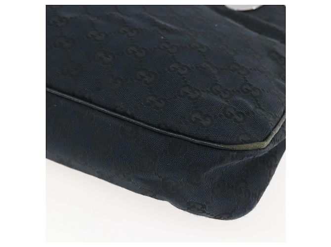 GUCCI GG Canvas Tote Bag Schwarz Silber 121023 Auth 156903 - Ansicht 12