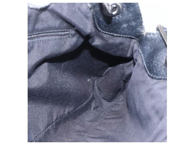GUCCI GG Canvas Tote Bag Schwarz Silber 121023 Auth 156903 - Ansicht 17