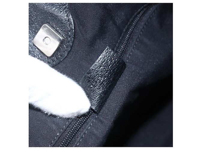 GUCCI GG Canvas Tote Bag Schwarz Silber 121023 Auth 156903 - Ansicht 21