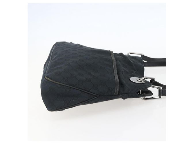 GUCCI GG Canvas Tote Bag Schwarz Silber 121023 Auth 156903 - Ansicht 5