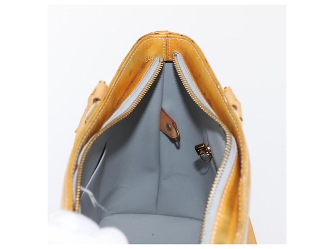 LOUIS VUITTON Sac à main Monogram Vernis Houston Gris M91053 LV Auth BA8599 - vue 19