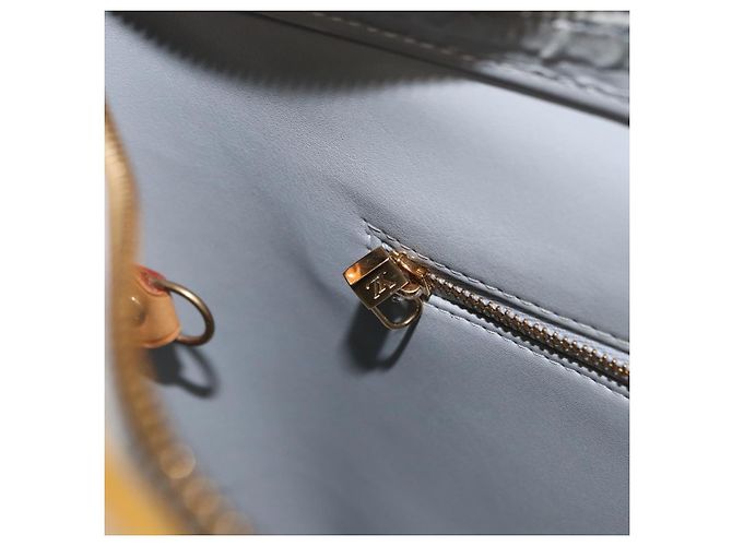 LOUIS VUITTON Sac à main Monogram Vernis Houston Gris M91053 LV Auth BA8599 - vue 20