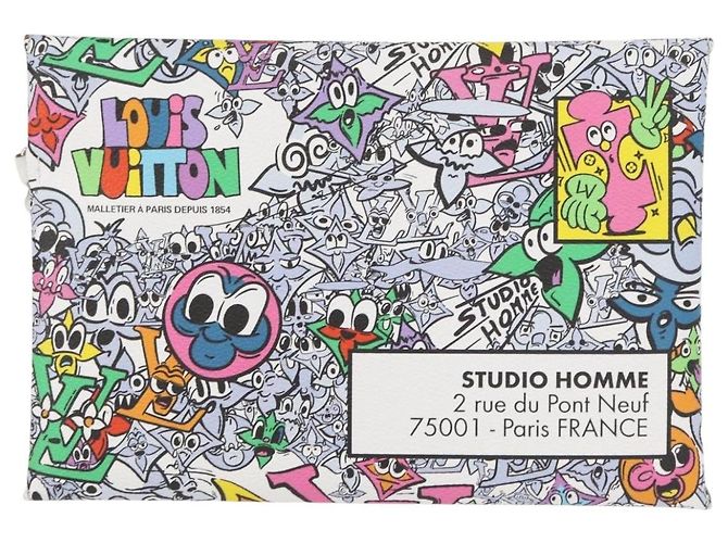 LOUIS VUITTON Pochette Envelope Trio Monogram Comics M82014 LV Auth 156662SM Multicolore - vista 2