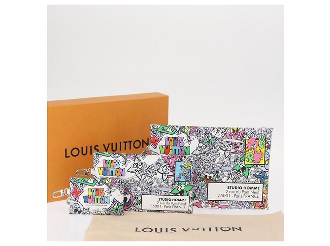 LOUIS VUITTON Pochette Envelope Trio Monogram Comics M82014 LV Auth 156662SM Multicolore - vista 26