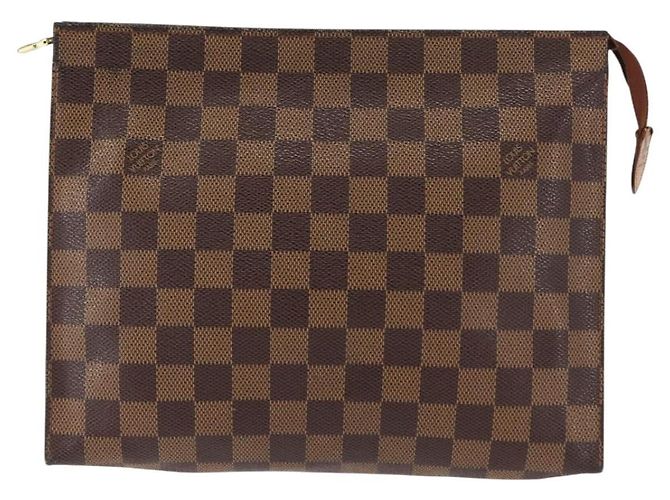 LOUIS VUITTON Poche Toilette 26 Damier Ebene N47543 Auth LV 147199 - vista 13