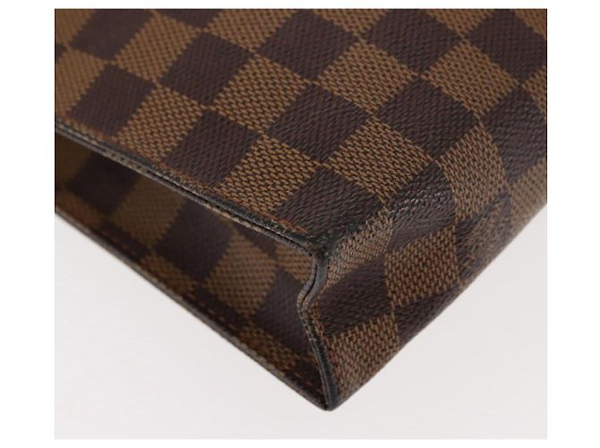 LOUIS VUITTON Poche Toilette 26 Damier Ebene N47543 Auth LV 147199 - vista 15