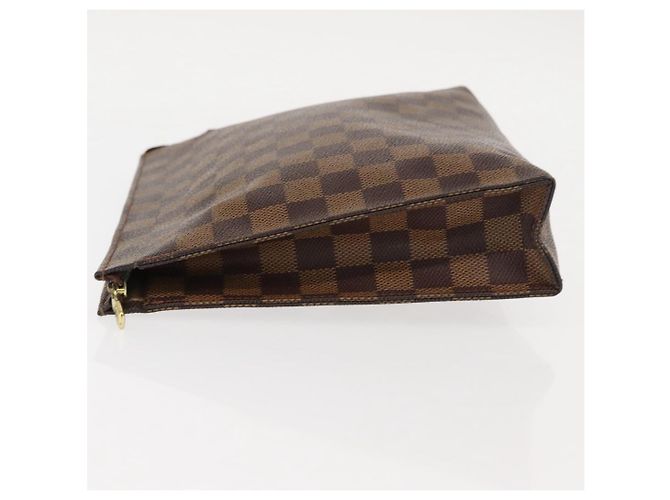 LOUIS VUITTON Poche Toilette 26 Damier Ebene N47543 Auth LV 147199 - vista 4