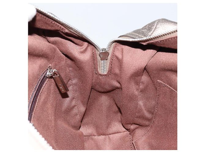 Borsa Tote Gancini in pelle Salvatore Ferragamo oro argento Auth BA6588 D'oro - vista 18