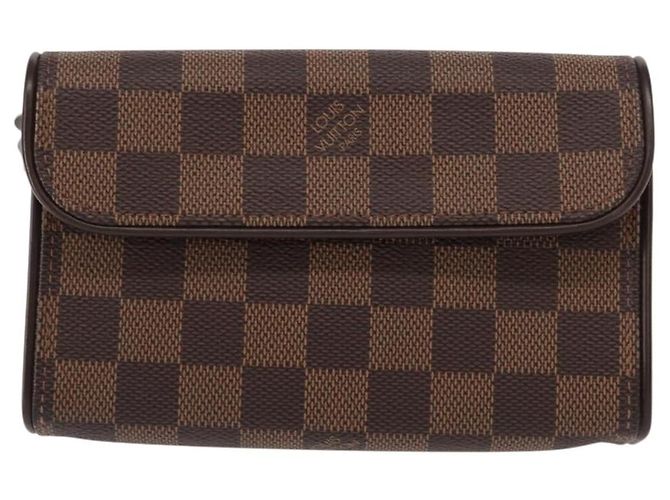 LOUIS VUITTON Borsa a Vita Pochette Florentine Damier Ebene N51856 Auth LV 151202V - vista 13