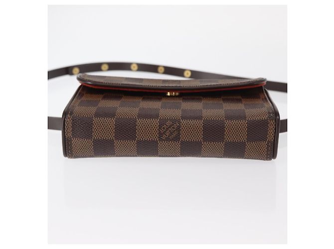 LOUIS VUITTON Borsa a Vita Pochette Florentine Damier Ebene N51856 Auth LV 151202V - vista 5