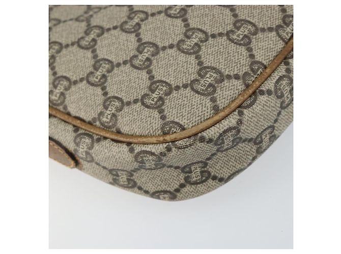 Borsa a Spalla GUCCI GG Plus Supreme PVC Beige Oro Auth bs31626 D'oro - vista 11