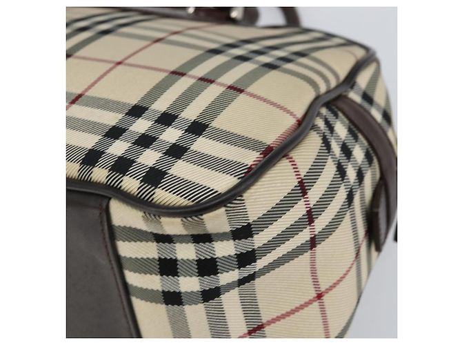 Burberry Borsa Tote Nova Check in nylon beige e argento Auth BA8239 - vista 15