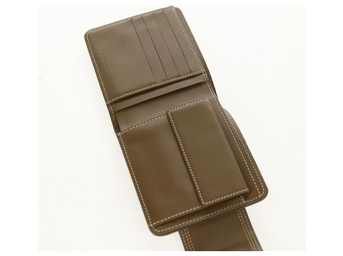 Céline Billetera bifold de lona Macadam C de CELINE verde Auth 153720V - vista 13