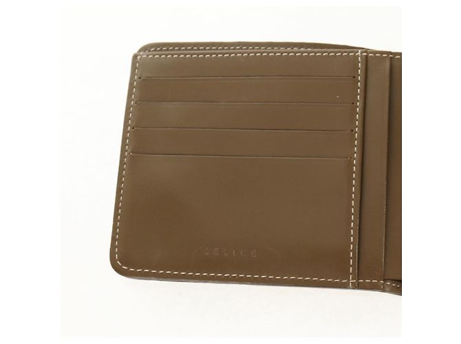 Céline Billetera bifold de lona Macadam C de CELINE verde Auth 153720V - vista 14