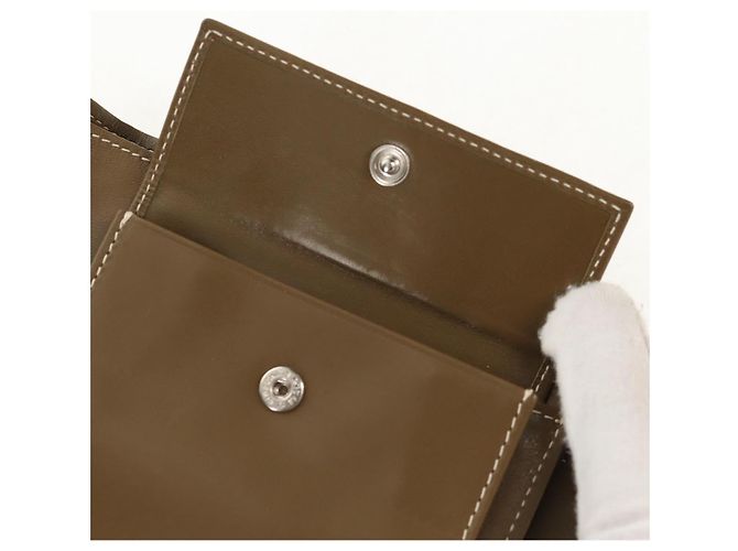 Céline Billetera bifold de lona Macadam C de CELINE verde Auth 153720V - vista 17